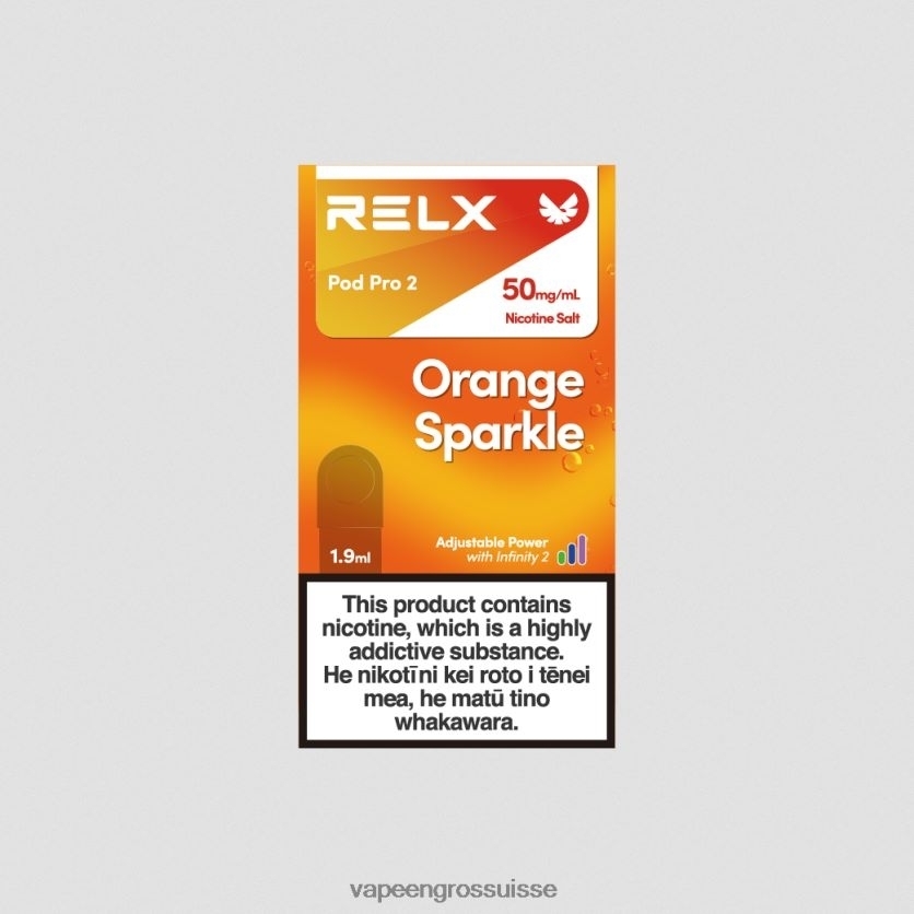 Magasin Vape Genève - éclat orange 82F242240 RELX Pod Pro 2