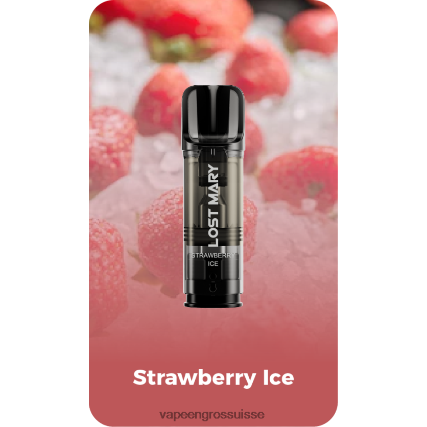 Vape En Gros Suisse - glace à la fraise 82F242430 LOST MARY Tappo dosettes de remplacement pré-remplies
