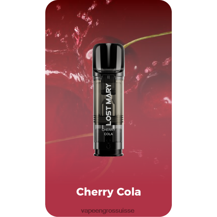 Vape En Gros - cola aux cerises 82F242423 LOST MARY Tappo dosettes de remplacement pré-remplies