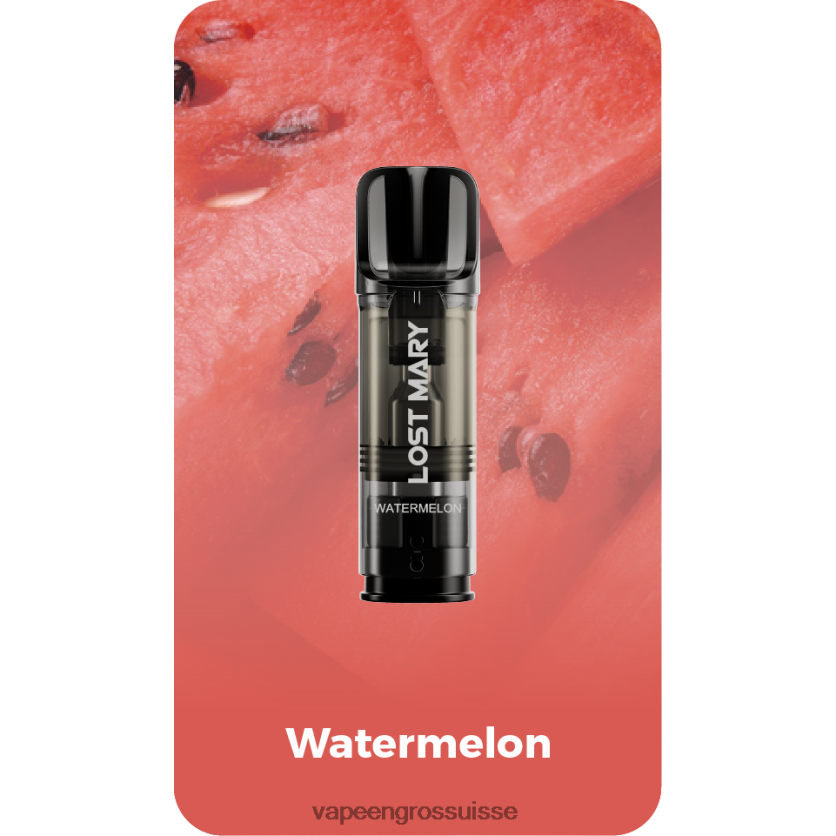 Vape En Gros - pastèque 82F242434 LOST MARY Tappo dosettes de remplacement pré-remplies
