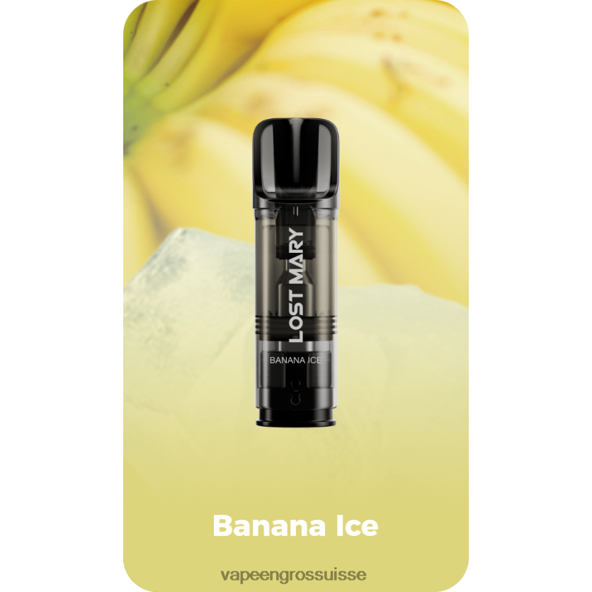 Vape Genève - glace à la banane 82F242420 LOST MARY Tappo dosettes de remplacement pré-remplies