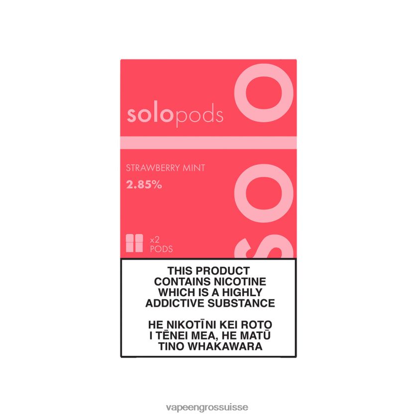 Cigarette Electronique En Gros - Solo pack de 2 dosettes de remplacement menthe fraise 8FJPV460
