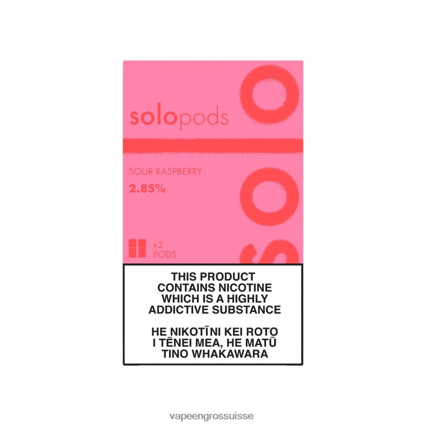 Cigarette Électronique Genève - Solo pack de 2 dosettes de remplacement framboise aigre 8FJPV459