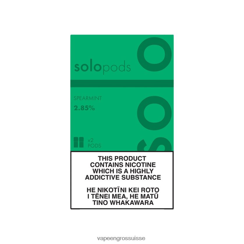 E Liquide Suisse - Solo pack de 2 dosettes de remplacement menthe verte 8FJPV462