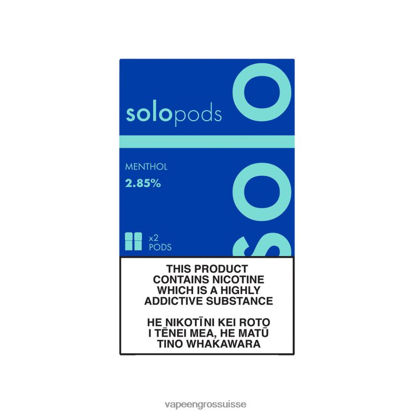Magasin Vape Genève - Solo pack de 2 dosettes de remplacement menthol 8FJPV451