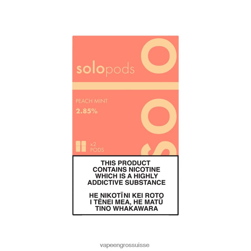 Vape En Gros Suisse - Solo pack de 2 dosettes de remplacement pêche menthe 8FJPV457