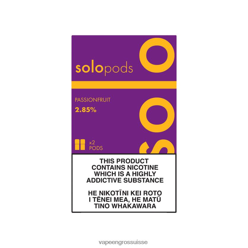 Vape Jetable Prix - Solo pack de 2 dosettes de remplacement fruit de la passion 8FJPV456