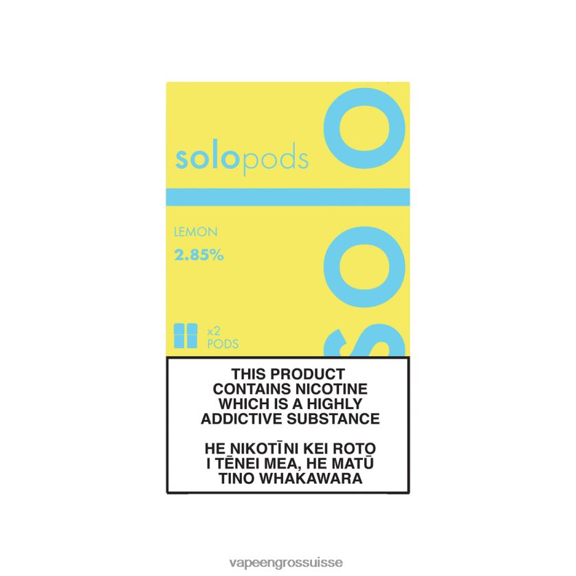 Vape Jetable Suisse - Solo pack de 2 dosettes de remplacement citron 8FJPV455