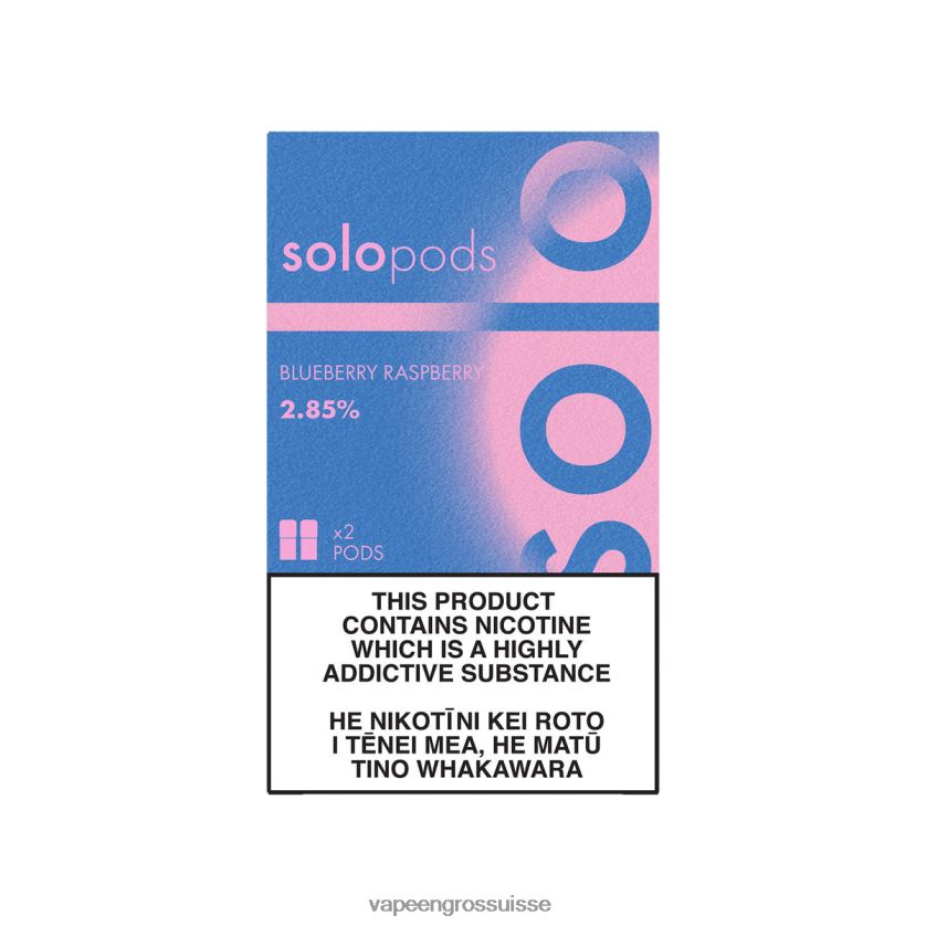 Vapotage Suisse - Solo pack de 2 dosettes de remplacement myrtille framboise 8FJPV453