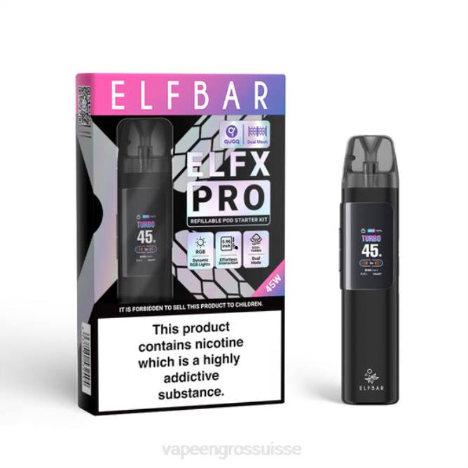 bleu ELFBAR ELFX Pro Appareil à pod ouvert N6846