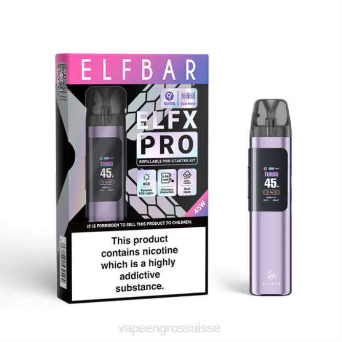 violet ELFBAR ELFX Pro Appareil à pod ouvert N6842
