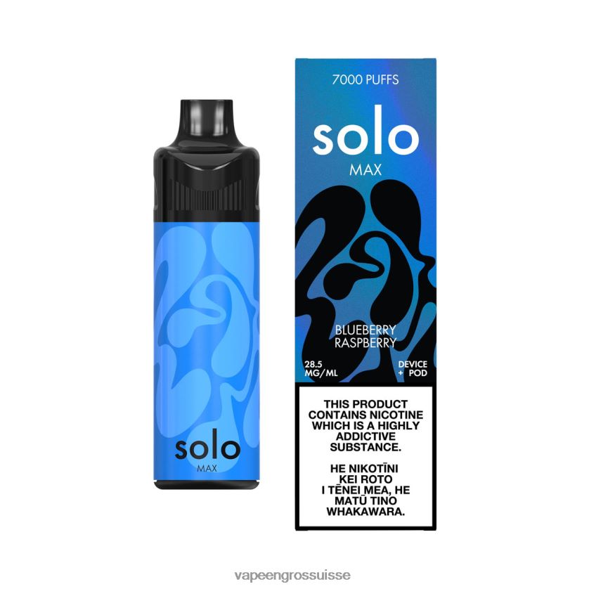 Magasin Vape Genève - Solo MAX kit de dosettes myrtille framboise 8FJPV465