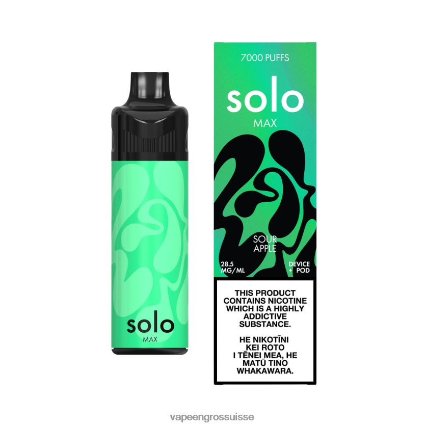Vape Jetable Prix - Solo MAX kit de dosettes pomme aigre 8FJPV470