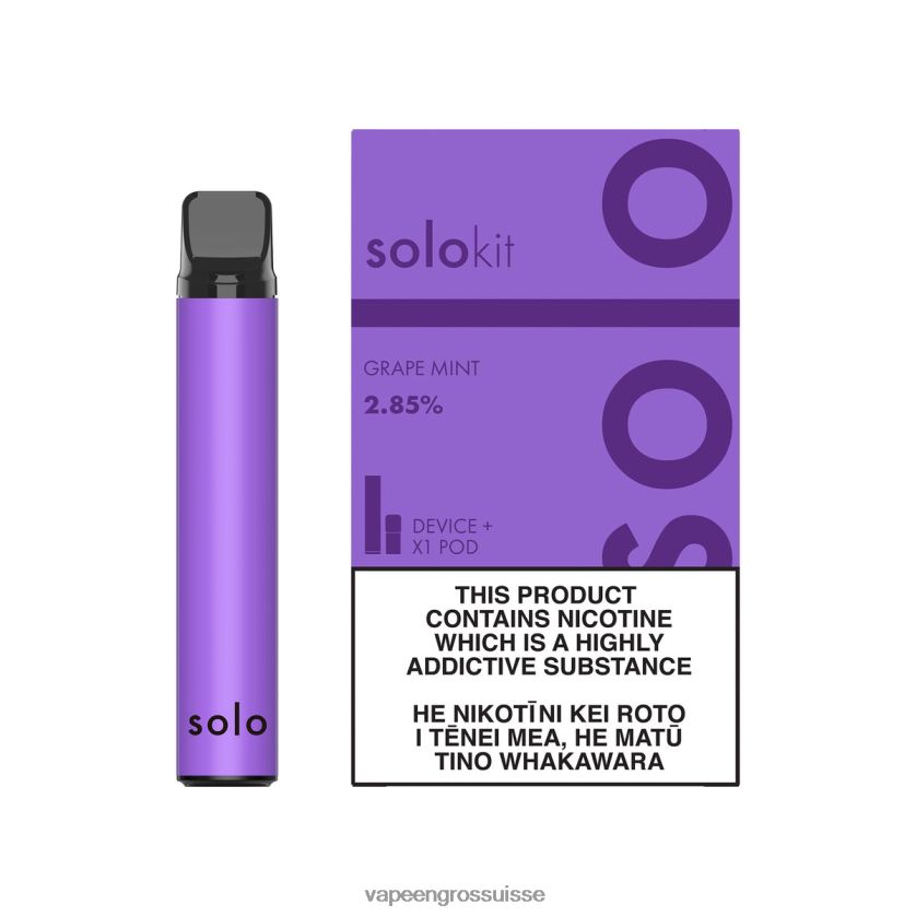 Cigarette Électronique Genève - Solo kit de dosettes menthe raisin 8FJPV445