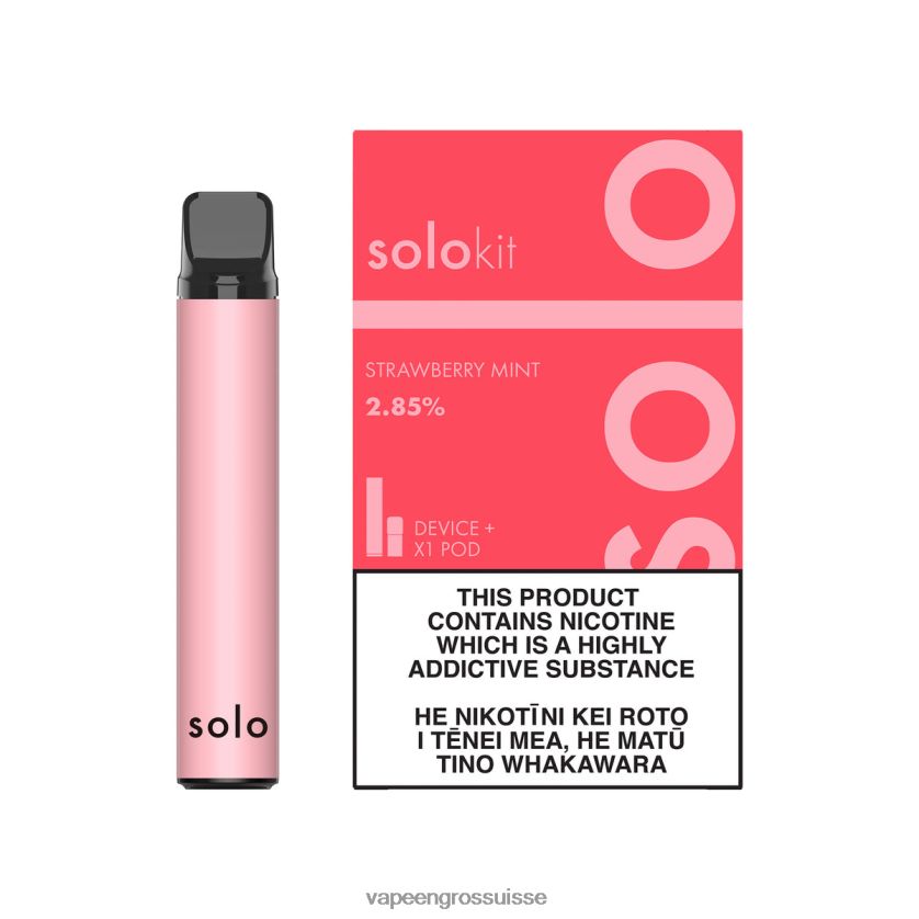 Vape Jetable Suisse - Solo kit de dosettes menthe fraise 8FJPV441