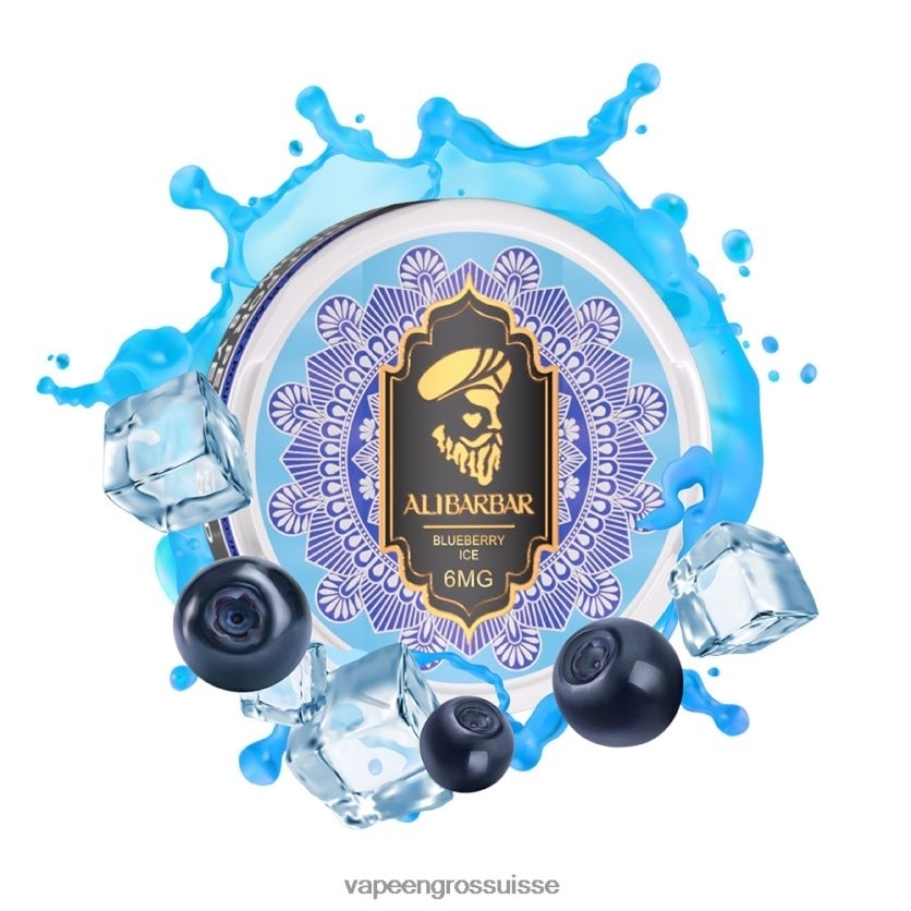 Vape Suisse Pas Cher - glace aux myrtilles 82F24265 ALIBARBAR pochette de nicotine