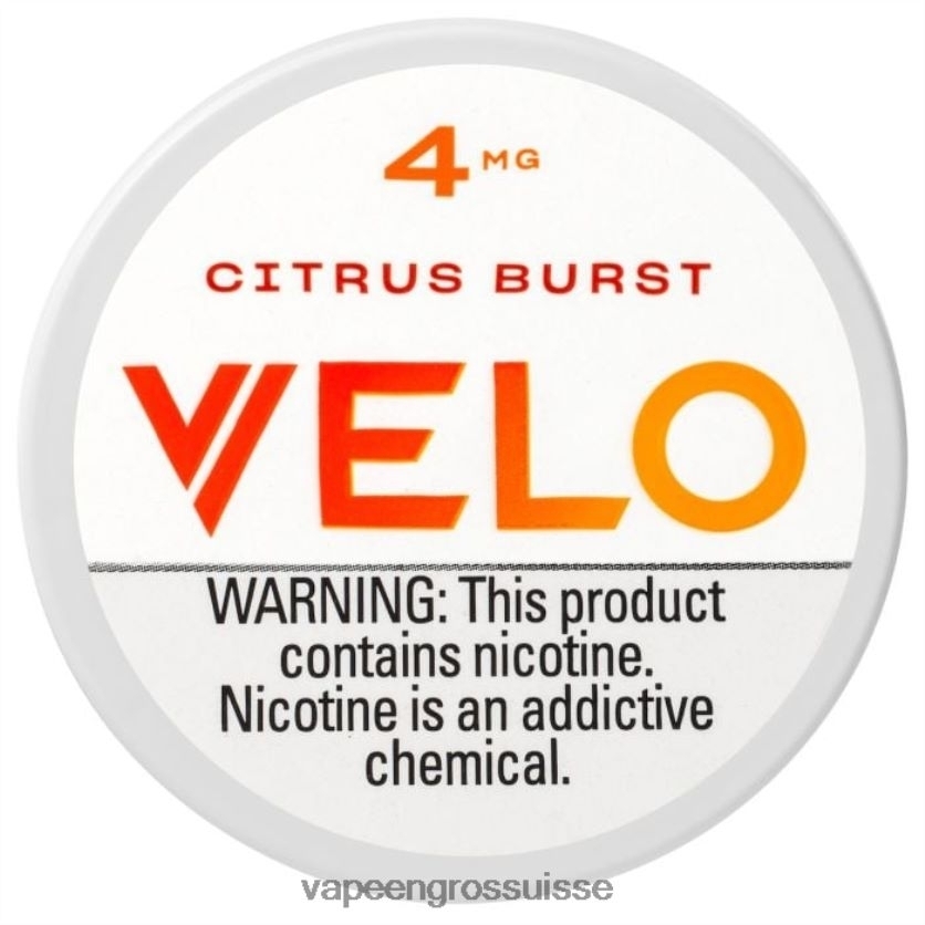 Vape Genève - éclat d'agrumes 82F24235 VELO sachet de nicotine 4mg