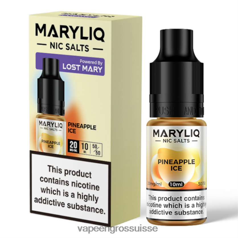 Vape En Gros Suisse - glace à l'ananas 82F242452 LOST MARY MARYLIQ sels de nicotine - 10 ml - 20 mg