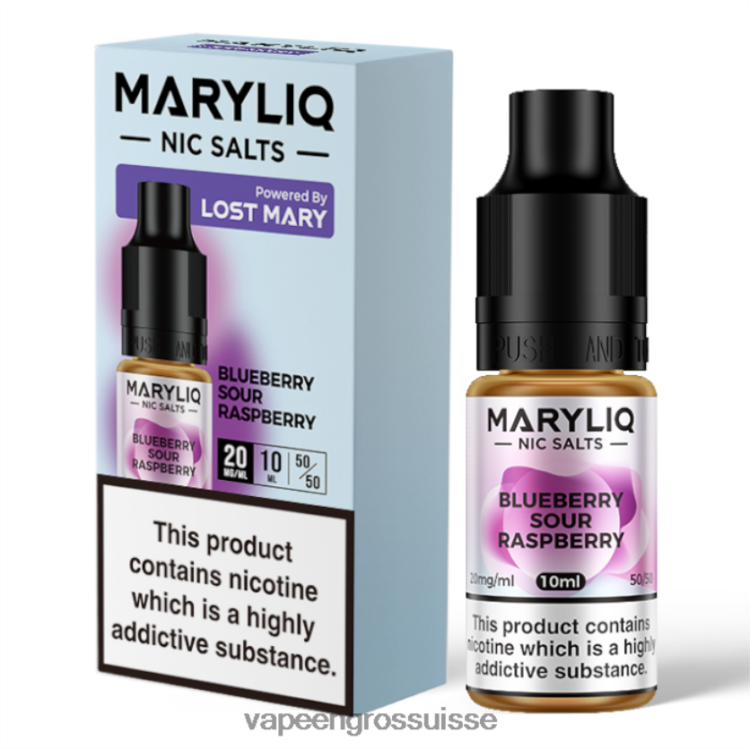 Vape En Gros Suisse - myrtille, framboise aigre 82F242441 LOST MARY MARYLIQ sels de nicotine - 10 ml - 20 mg