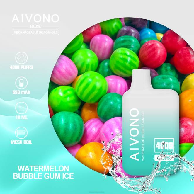Cigarette Électronique Genève - Aivono AIM BOXX 4000 glace bubble-gum à la pastèque 446J227