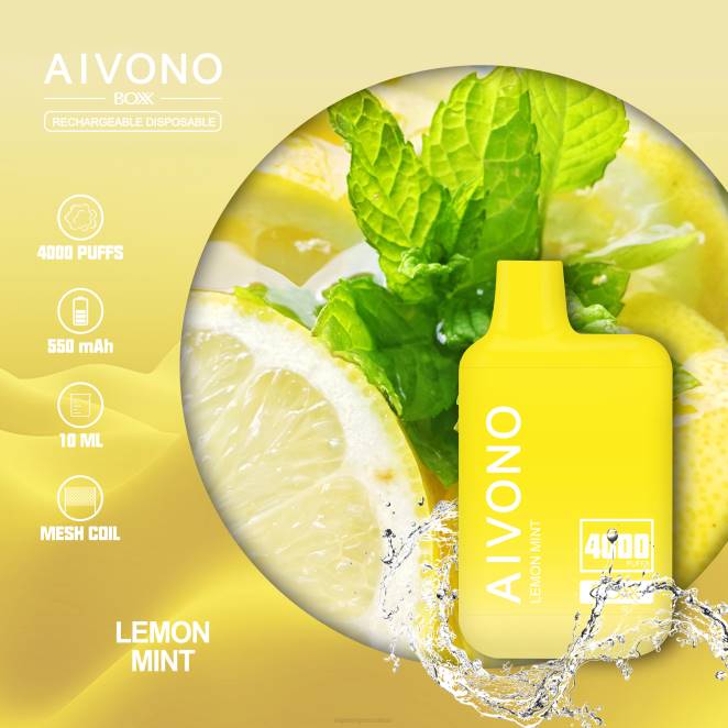 E Liquide Suisse - Aivono AIM BOXX 4000 menthe citronnée 446J230