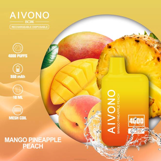 Magasin Vape Genève - Aivono AIM BOXX 4000 mangue ananas pêche 446J219
