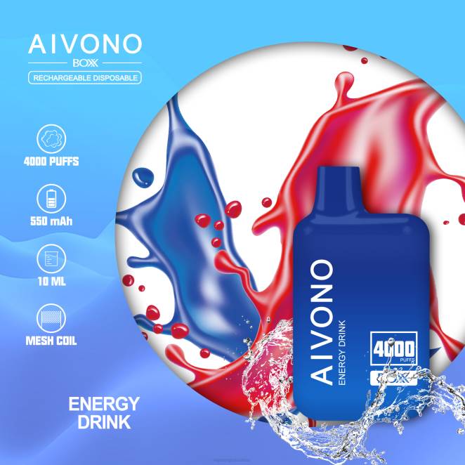 Vape En Gros Suisse - Aivono AIM BOXX 4000 boisson énergisante 446J225