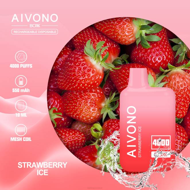 Vape Genève - Aivono AIM BOXX 4000 glace à la fraise 446J226