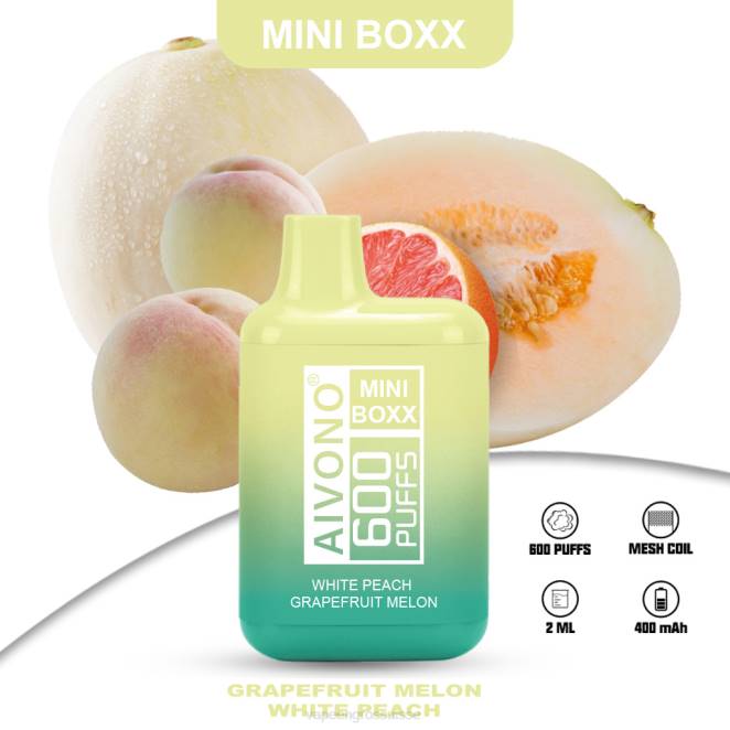 Cigarette Électronique Genève - Aivono AIM MINI BOXX 600 melon pamplemousse pêche blanche 446J241