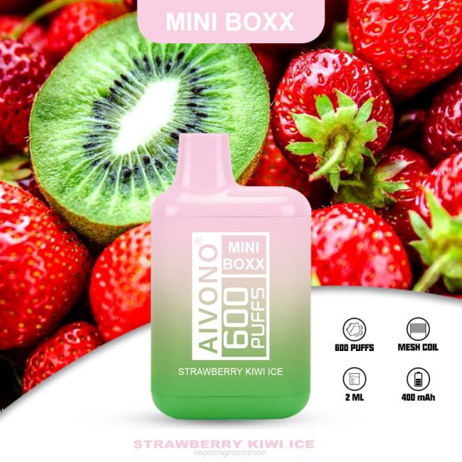 Vape Suisse Pas Cher - Aivono AIM MINI BOXX 600 glace fraise kiwi 446J234