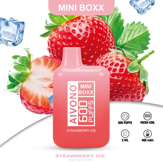 Vaporizer Zurich - Aivono AIM MINI BOXX 600 glace à la fraise 446J236