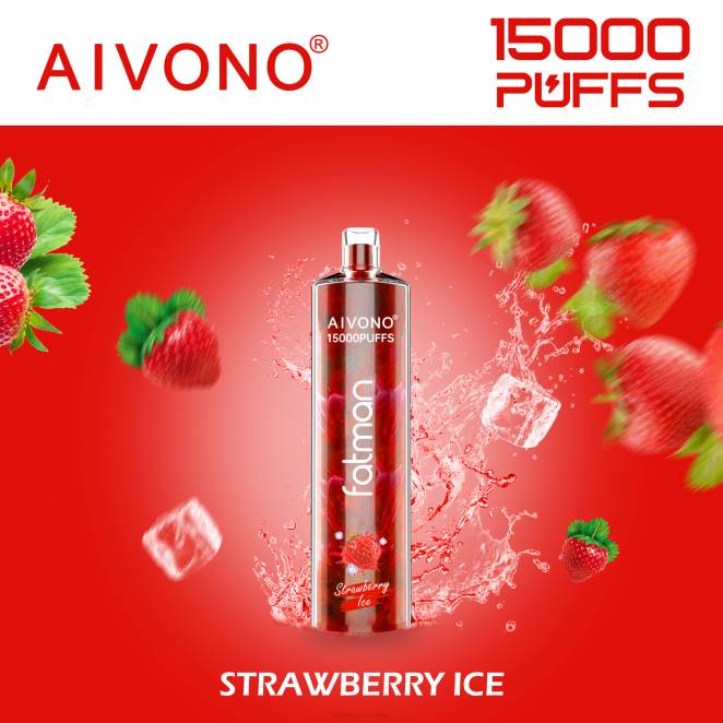 Vapotage Suisse - Aivono FATMAN 15000 glace à la fraise 446J11