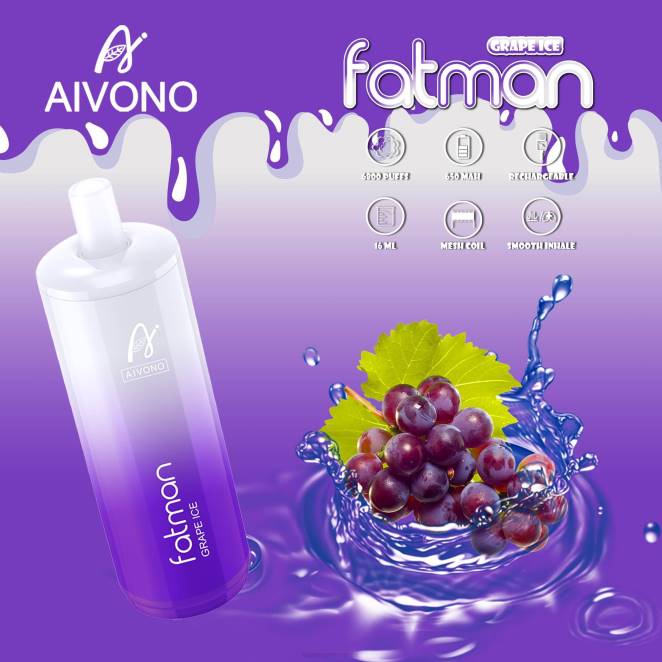 Vape Suisse Pas Cher - Aivono FATMAN 6800 glace aux raisins 446J24