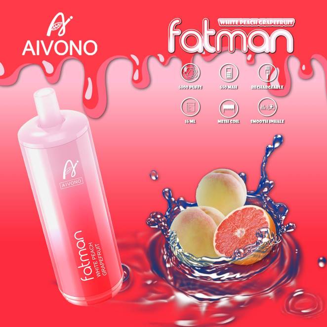 Vapotage Suisse - Aivono FATMAN 6800 pamplemousse 446J25