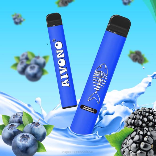 Vape En Gros Suisse - Aivono AIM FISHBONE 600 myrtille framboise 446J281