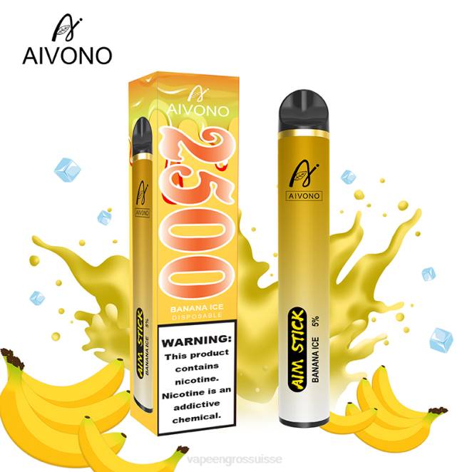 Vapotage Suisse - Aivono AIM STICK 2500 glace à la banane 446J151