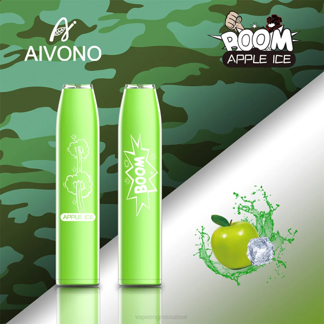 Cigarette Electronique En Gros - Aivono AIM BOOM 600 glace aux pommes 446J354
