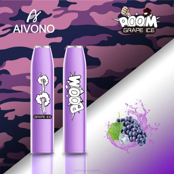 Magasin Vape Genève - Aivono AIM BOOM 600 glace aux raisins 446J359
