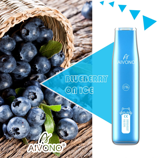 Vape Jetable Suisse - Aivono AIM CAT 400 myrtille sur glace 446J335