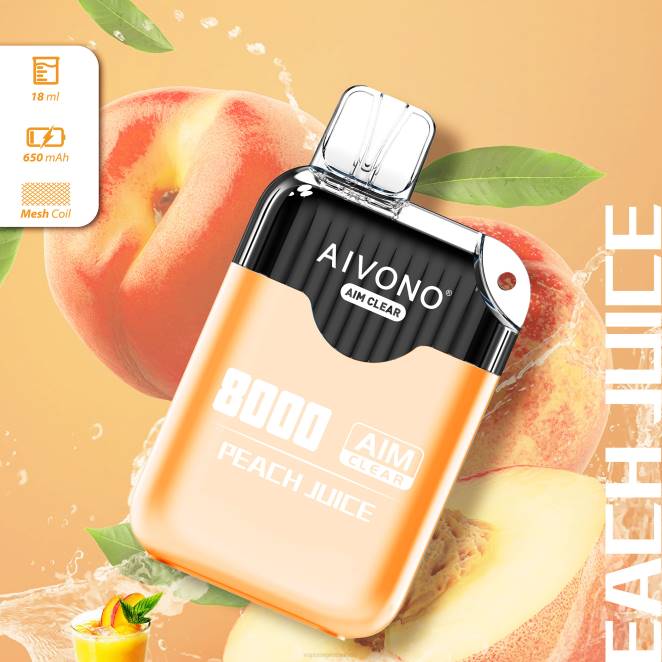 Eliquide En Gros - Aivono AIM CLEAR 8000 jus de pêche 446J203