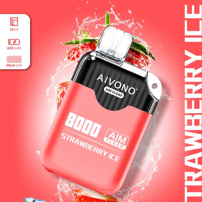 Magasin Vape Genève - Aivono AIM CLEAR 8000 glace à la fraise 446J205