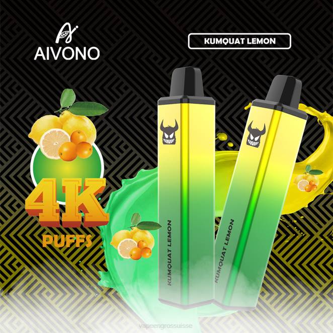 Cigarette Electronique En Gros - Aivono AIM FREAK 4000 citron kumquat 446J256