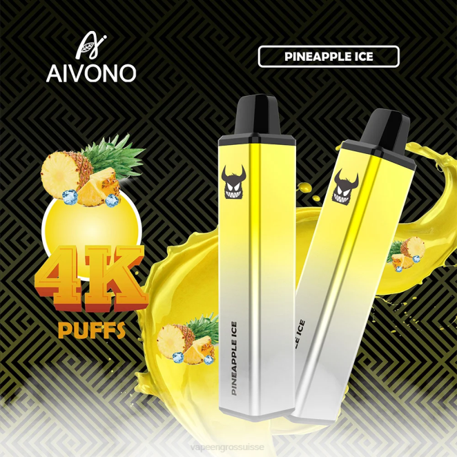 Cigarette Électronique Genève - Aivono AIM FREAK 4000 glace à l'ananas 446J255