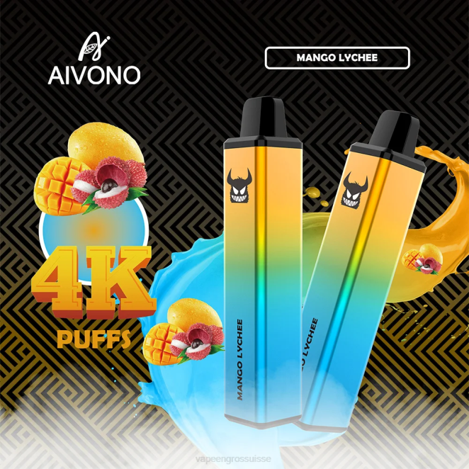 Vape Suisse Pas Cher - Aivono AIM FREAK 4000 litchi mangue 446J262