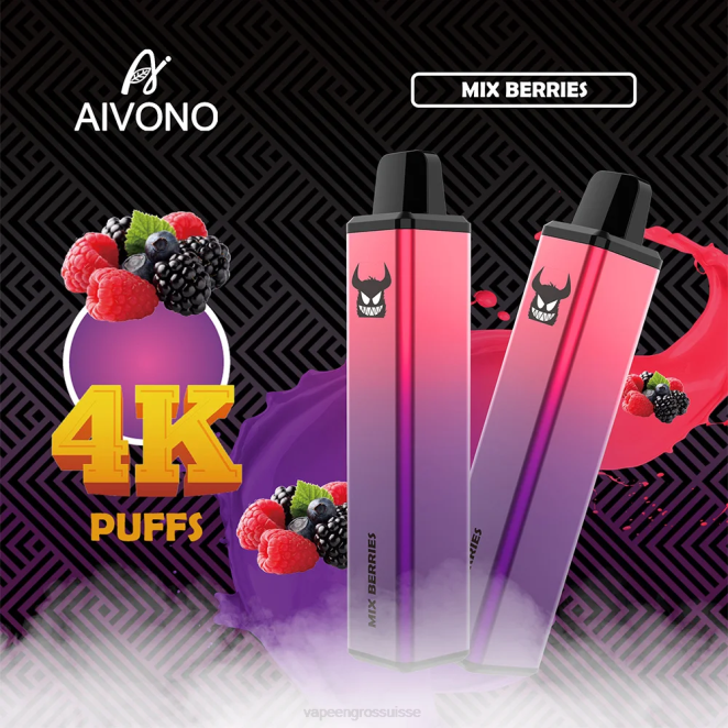 Vapoteuse En Gros - Aivono AIM FREAK 4000 baies mélangées 446J260