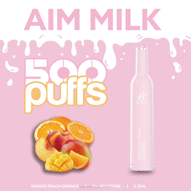 Cigarette Électronique Genève - Aivono AIM MILK 500 mangue pêche orange 446J269