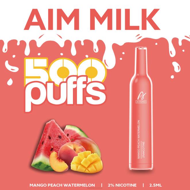 Vape Genève - Aivono AIM MILK 500 mangue pêche pastèque 446J268