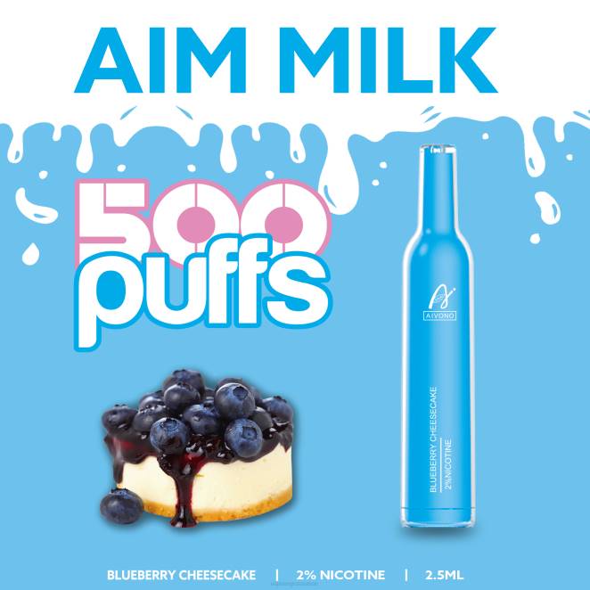 Vapoteuse En Gros - Aivono AIM MILK 500 gâteau au fromage et aux myrtilles 446J274