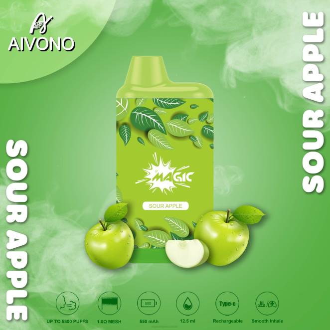 Cigarette Électronique Genève - Aivono AIM MAGIC cigarette de boîte de 5800 bouches pomme aigre 446J87