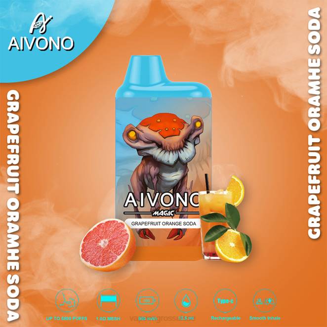 Cigarette Électronique Genève - Aivono AIM MAGIC cigarette de boîte de 5800 bouches soda à l'orange et au pamplemousse 446J101